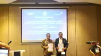 PT Angkasa Pura II menandatangani perjanjian rencana kerja sama Pengalihan Pengelolaan Bandar Udara (Bandara) Internasional H AS Hanandjoeddin di Belitung. Liputan6.com/Bawono Yadika