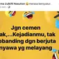 Postingan status istri Dandim 1417 Kendari di media sosial yang membuat suaminya dicopot dari jabatannya.(Liputan6.com/Ahmad Akbar Fua)