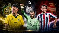 Kiri ke kanan: Justin Hubner, Maarten Paes, dan Nathan Tjoe-A-On, tiga pemain Timnas Indonesia yang merumput di Liga Belanda. (Chatgpt/Bola.com)