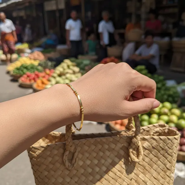 Gelang Emas Model Tali Ular