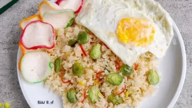 Resep nasi goreng mentega pete. (dok. Cookpad @CuisineMe96)
