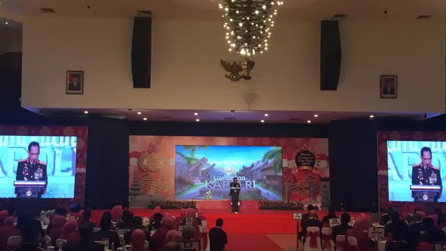 Kapolri Tito Karnavian menghadiri acara wisudawan perwira tinggi Polri di auditorium PTIK, Rabu (17/7/2019).