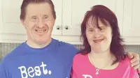 Pasangan down syndrome Maryanne  dan Tommy Pilling (Foto: People/Linda Newman)
