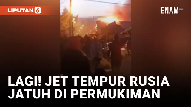 Jet Tempur Rusia Jatuh dan Tabrak Perumahan di Siberia