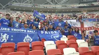 True Blue Indonesia datang ke Singapura dan memberikan dukungan kepada Chelsea (Liputan6.com / Thomas)