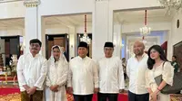 Presiden terpilih periode 2024-2029 Prabowo Subianto menemui Presiden Joko Widodo atau Jokowi di Istana Negara Jakarta pada hari pertama Lebaran 2024, Rabu (10/4/2024). (Lizsa Egeham).