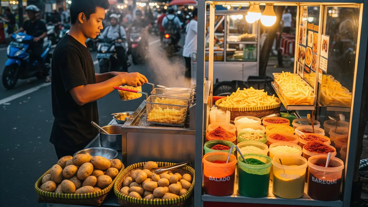 Jualan Kentang Goreng Kekinian