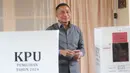 Dharma Pongrekun terlihat tampil percaya diri saat menentukan pilihannya pada Pemilihan Gubernur/Wakil Gubernur Jakarta 2024. (merdeka.com/Arie Basuki)
