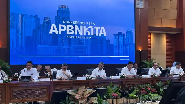 Menteri Keuangan Purbaya Yudhi Sadewa saat konferensi pers APBN kita, Senin (23/2/2026). (Foto: Liputan6.com/Gagas YP)