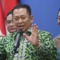 Bambang Soesatyo menerangkan bahwa agenda ini merupakan putusan para pimpinan MPR RI untuk berdiskusi mengenai masalah kebangsaan. (Liputan6.com/Angga Yuniar)