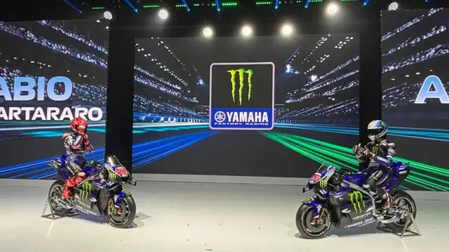 Tim MotoGP Yamaha Perkenalkan YZR-M1 Mesin V4 Baru Langsung dari Jakarta (Arief A/Liputan6.com)
