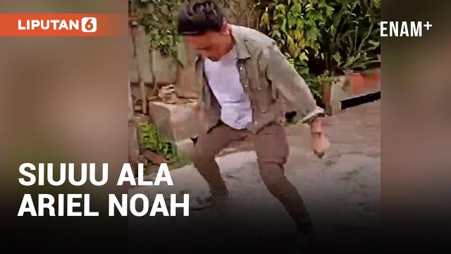 Viral! Ariel Noah Main Bola di Jalanan Bareng Bocah