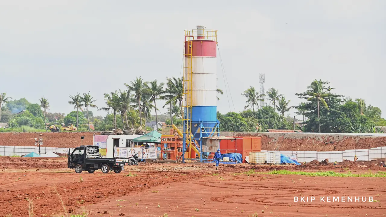Proyek pusat pengujian dan sertifikasi kendaraan bermotor, atau proving ground Bekasi pada September 2024. (Foto: Kementerian Perhubungan)