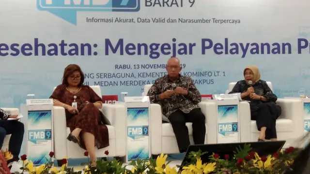 Dalam Forum Merdeka Barat 9, Ketua DJSN Tubagus Choesni mengatakan bahwa kenaikan iuran bakal meningkatkan pelayanan kesehatan. (Foto: Giovani Dio Prasasti/Liputan6.com)