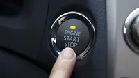 Engine start stop button. (Car from Japan)