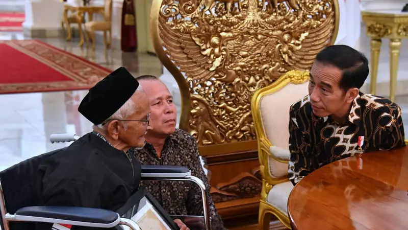 Jokowi menemui Nyak Sandang di Istana Negara (Dok. Biro Pers Istana)