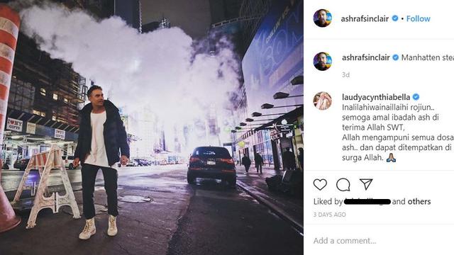 Unggahan terakhir Ashraf Sinclair (Instagram/ ashrafsinclair)