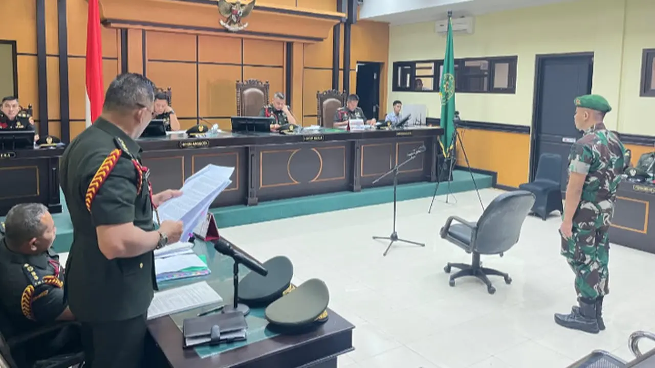 Komandan Kompi sidang kematian prada Lucky