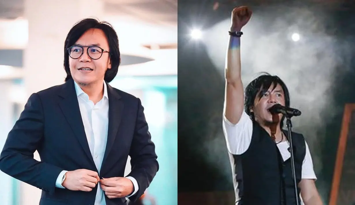 Ari Lasso memang identik dengan kacamata. Namun beberapa momen, Ari Lasso melepas kacamatanya. Seperti momen saat ia bernyanyi di atas panggung dan melepas kacamatanya agar lebih ekspresif. (Liputan6.com/IG/ari_lasso)