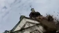 [VIDEO] Detik-detik Gempa Filipina Robohkan Menara Gereja