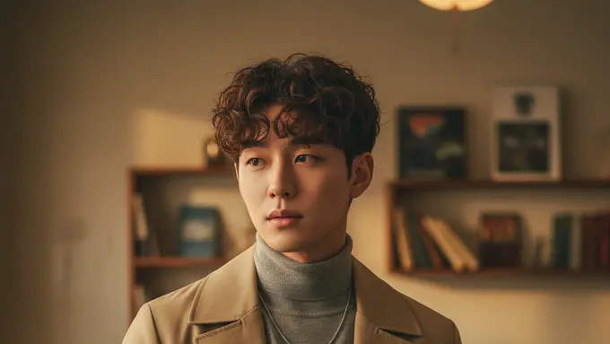 Model Rambut Pria Korea Keriting