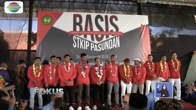 15 atlet Asian Games asal Jawa Barat disambut oleh mahasiswa dan dosen di STKIP Pasundan Cimahi.
