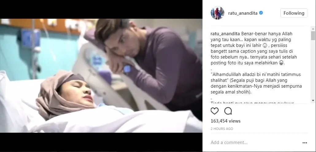 Mario Irwinsyah temani sang istri jelang melahirkan (Foto: Instagram)