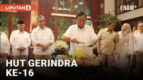 VIDEO: Prabowo dan Elite Partai Rayakan HUT Gerindra Ke-16 Secara Sederhana