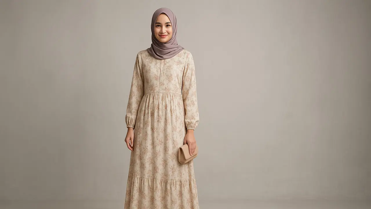 7 Model Gamis Simple untuk Kondangan, Tetap Elegan Tanpa Berlebihan