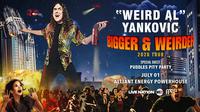 Musical comedy legend Weird Al Yankovic returns with the 'Bigger & Weirder 2026 Tour' spanning 90 cities across North America.