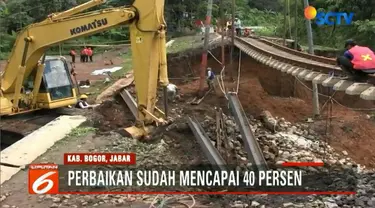 Rencananya, jembatan darurat akan dibuat untuk mempercepat operasional kereta dan ditargetkan akan selesai pada 14 Februari mendatang.