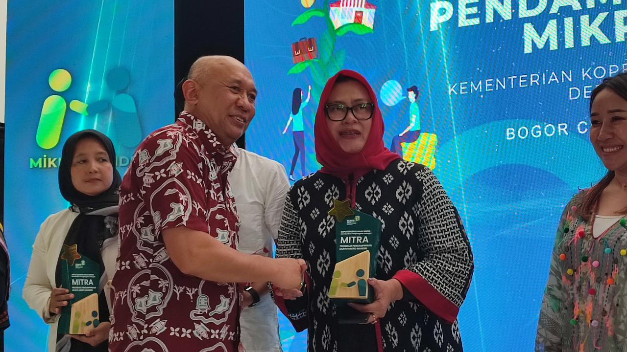 Menteri Koperasi dan UKM (MenKop UKM) Teten Masduki pada acara Meet Up Forum Pendampingan Usaha Mikro Mandiri di Kota Bogor, Rabu (22/5/2024).