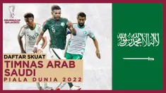 Berita Motion grafis skuat final Timnas Arab Saudi yang dibawa ke Piala Dunia 2022. Salman Al-Faraj sang kapten, siap mengulangi prestasi Arab di Piala Dunia edisi 1994.