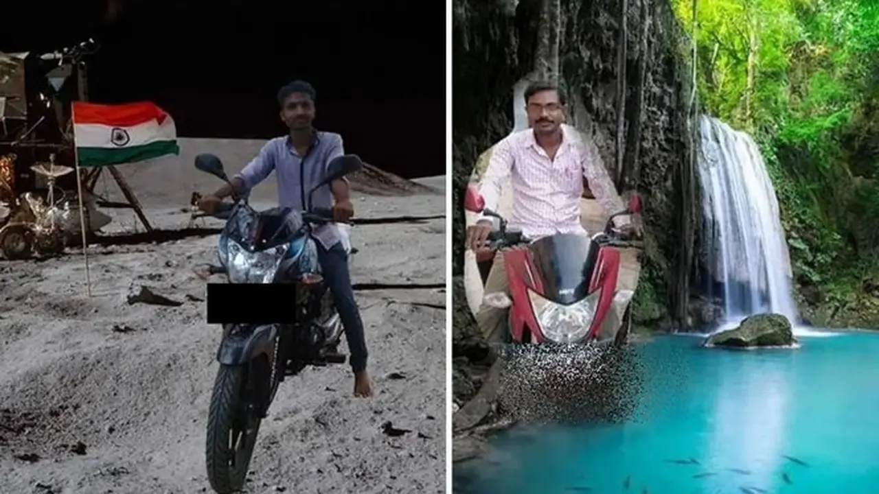 6 Editan Foto Orang India Naik Motor Ini di Luar Nalar, Ngawur Banget