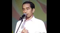 Menurut Jokowi jika semua stasiun TV menayangkan lagu ini disertai dengan produk dalam negeri. Maka akan banyak wisatawan asing yang berkunjung ke Indonesia, Jakarta, Senin (8/9/2014) (Liputan6.com/Faizal Fanani)