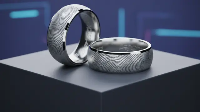 Ilustrasi Cincin Nikah Model Finger Print