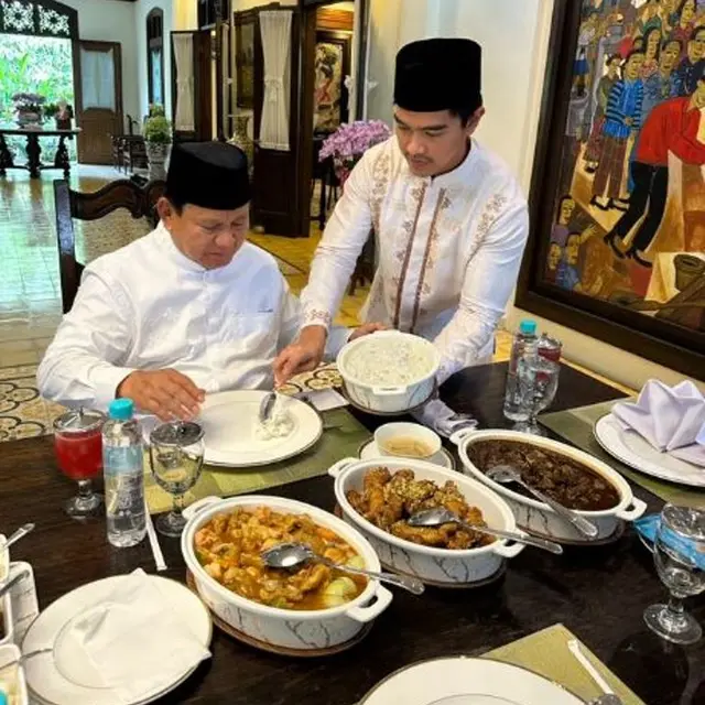 Jokowi Sajikan Makanan Lebaran untuk Prabowo Subianto dan Putranya di Solo, Apa Saja Menunya?