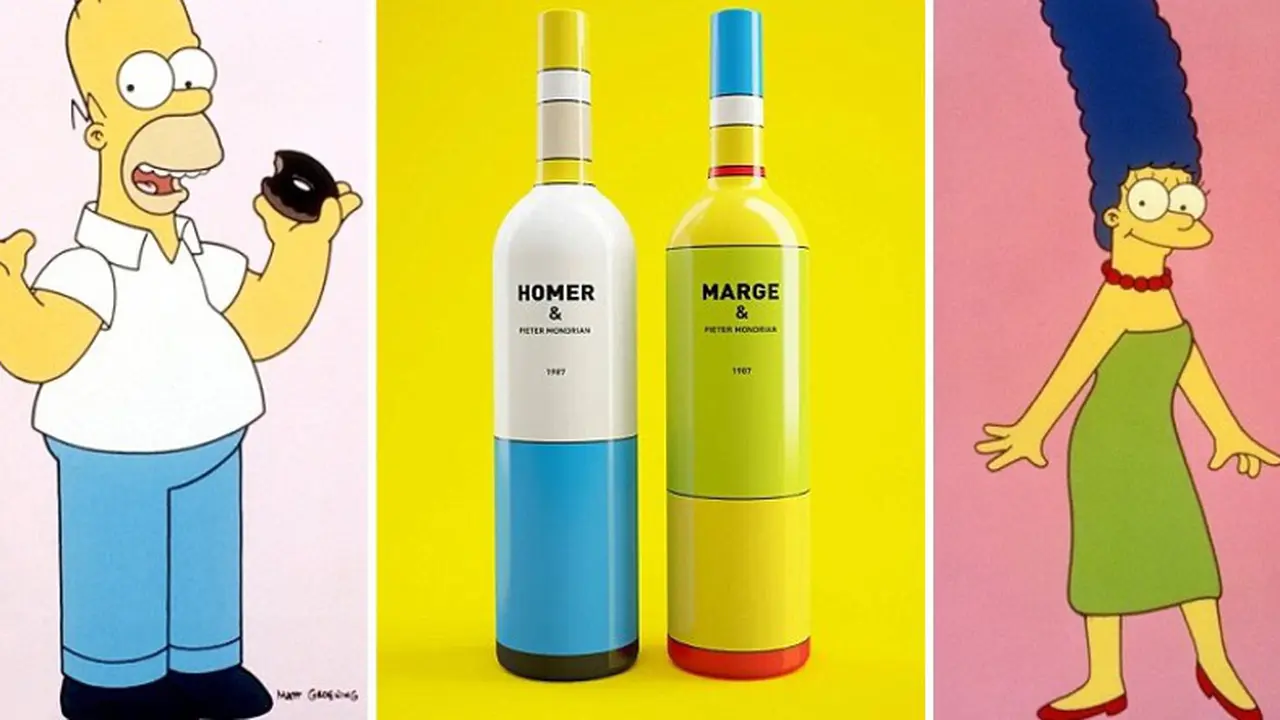 The Simpsons Wine Bottle 0714 1