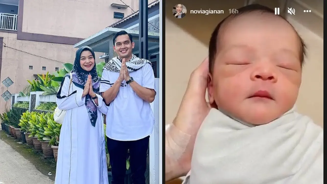 Bintang Ikatan Cinta Ikbal Fauzi dikaruniai anak perempuan (Foto: Instagram @ikbalfauzi_/@ noviagianan)