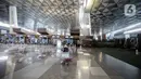 Suasana sepi di Terminal 3 Bandara Soekarno-Hatta, Tangerang, Banten, Senin (11/5/2020). Beberapa maskapai mulai membuka layanan penerbangan setelah Kementerian Perhubungan kembali membuka izin layanan transportasi umum pada Kamis lalu. (Liputan6.com/Faizal Fanani)