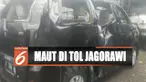Kecelakaan berawal saat minibus melaju dari arah Bogor menuju Jakarta. Mendekati simpang pintu Tol Sentul Selatan, ban kanan belakang minibus pecah.