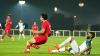 Penyerang Timnas Indonesia U-23, Rafael Struick, ketika beruji coba dengan Timnas Arab Saudi U-23. (Bola.com/Dok.PSSI).
