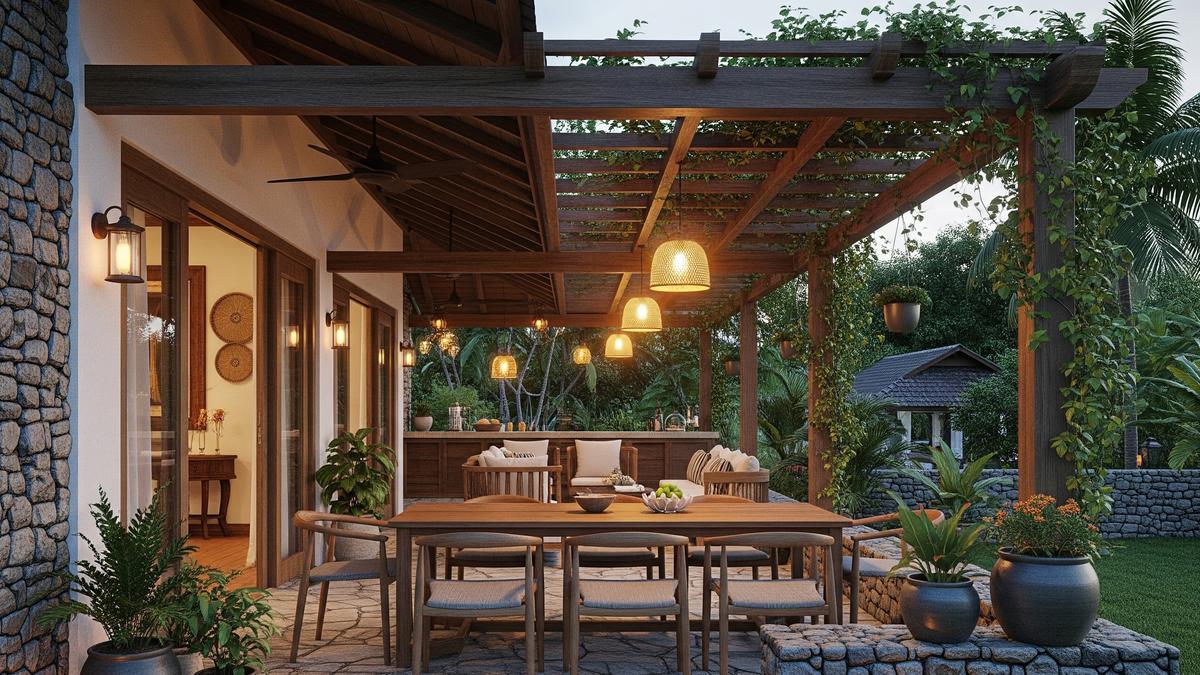 7 Model Teras Rumah Kampung Ala Villa, Sulap Hunian Pedesaan Jadi Resort Impian