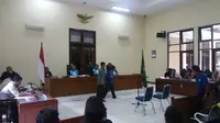 Sidang gugatan reklamasi Teluk Jakarta untuk Pulau F, I dan K di Pengadilan Tata Usaha Negara (PTUN) Jakarta (Liputan6.com/Nanda Perdana Putra)