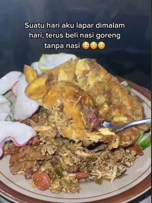 Viral Video Wanita Pesan Nasi Goreng Tanpa Nasi, Begini Penampakannya