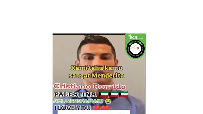 Cek Fakta video Cristiano Ronaldo soal anak-anak Palestina