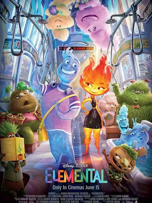Poster film Elemental. (Foto: Dok. Walt Disney Studios/ Pixar/ IMDb)