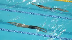 PB Akuatik Indonesia menggelar Indonesia Open Aquatic Championships (IOAC) 2025 di Stadion Akuatik Gelora Bung Karno, Jakarta Pusat. (Bola.com/M Iqbal  Ichsan)