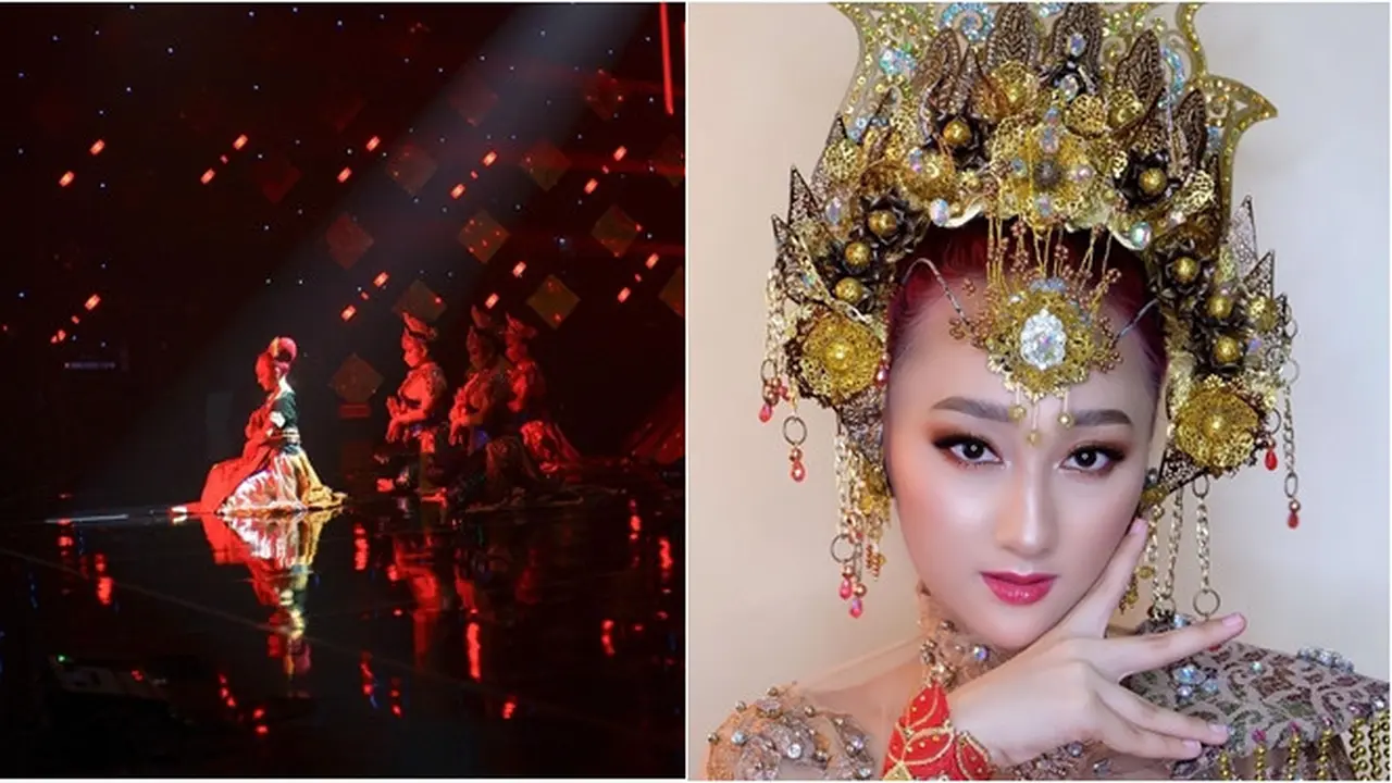 6 Potret Penampilan Sandrina Mazaya di IMB 2021, Memesona Pakai Busana Adat