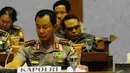 Kapolri Jenderal (Pol) Sutarman tampak serius saat menghadiri rapat dengan Baleg DPR di Kompleks Parlemen, Senayan, Jakarta, Senin (15/9/2014) (Liputan6.com/Andrian M Tunay)